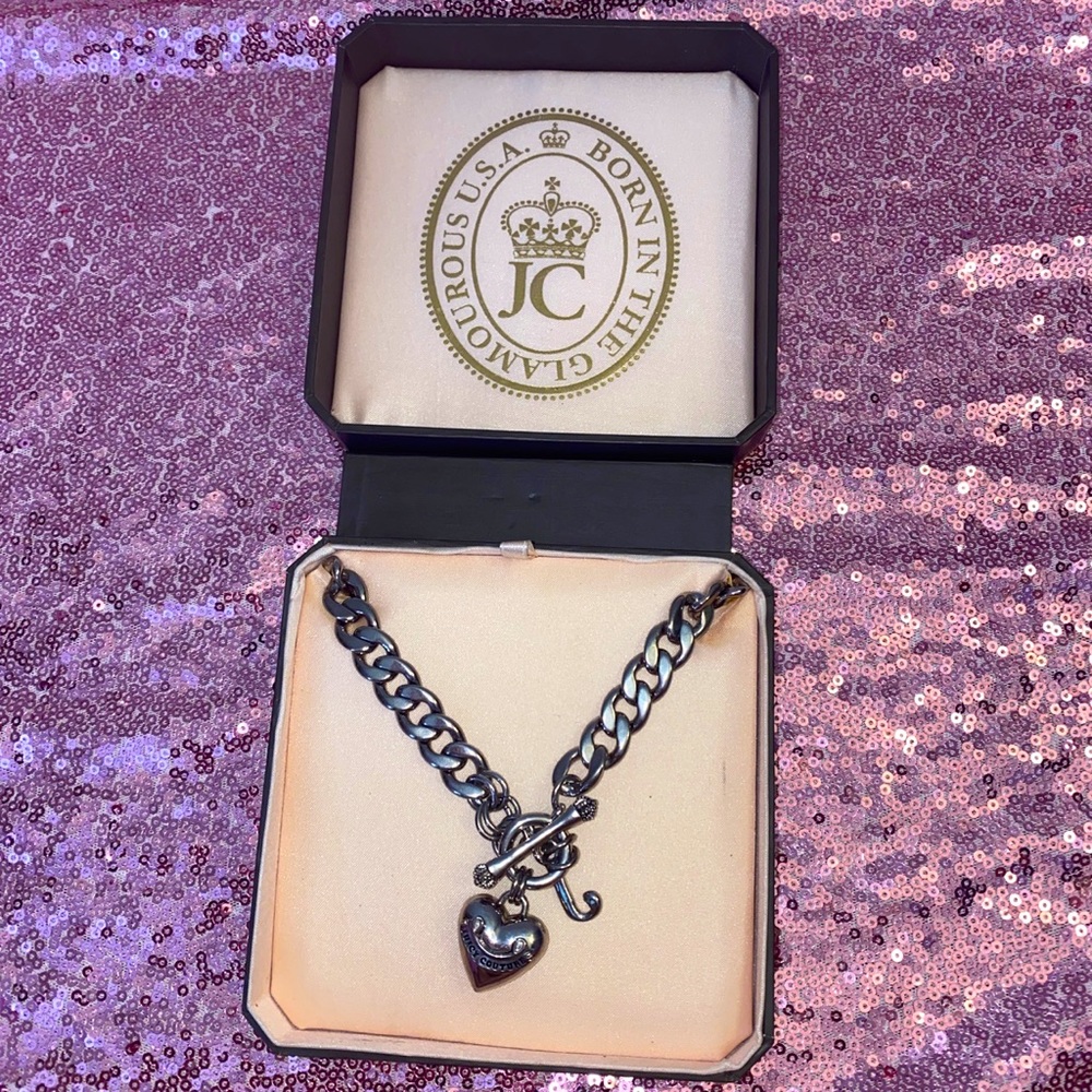 Juicy couture rare silver necklace